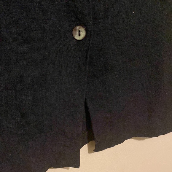 Black Linen Shift Dress with Button Down Back, French Connection size 4 - Picture 6 of 8